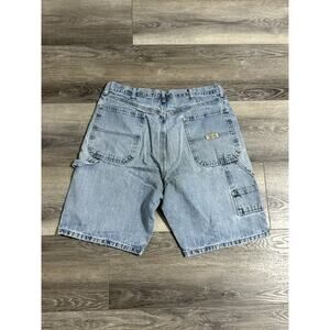 Wrangler Light Wash Carpenter Jorts Denim Shorts Y2K Skater Streetwear - Mens 34
